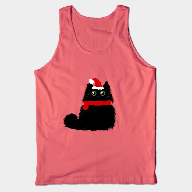 Christmas Kitty Tank Top by Megan Noble